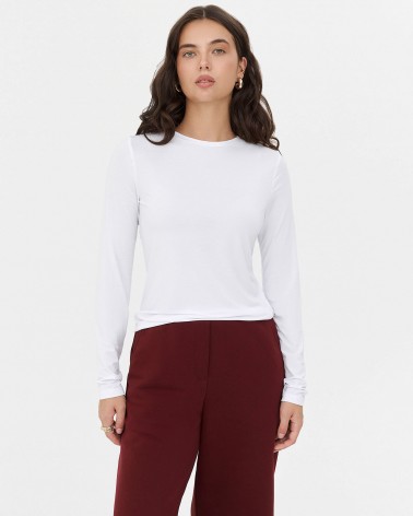 Білий базовий лонгслів FASHIONISTA