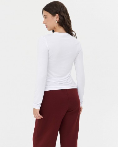 Білий базовий лонгслів FASHIONISTA