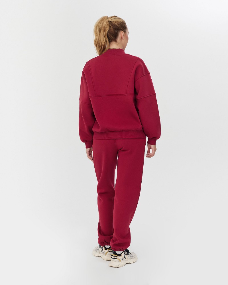 Бордові штани трикотажні на флісі
 FASHIONISTA