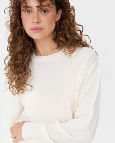 Молочний базовий джемпер FASHIONISTA