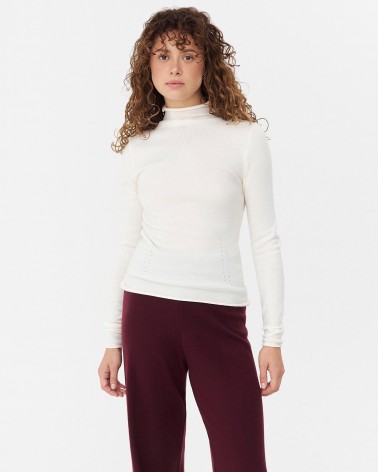 Молочний гольф з коміром стійкою FASHIONISTA