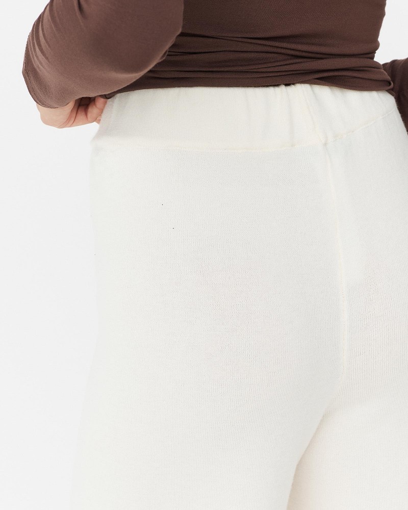 Молочні трикотажні штани-палацо FASHIONISTA