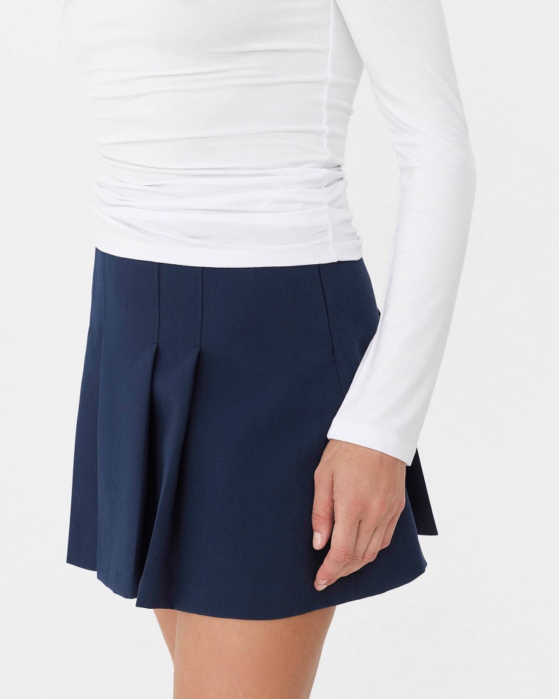 Синя спідниця-шорти зі складками FASHIONISTA