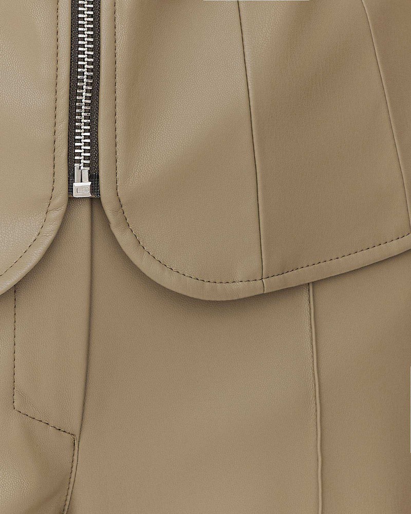 Хакі корсет зі штучної шкіри FASHIONISTA