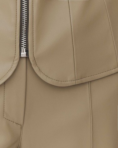 Хакі корсет зі штучної шкіри FASHIONISTA