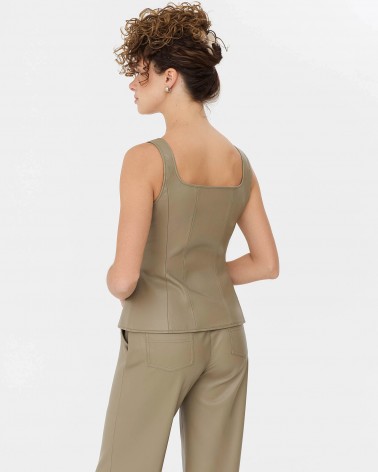 Хакі корсет зі штучної шкіри FASHIONISTA