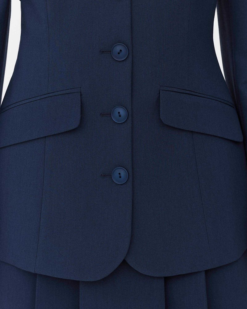 Синій жакет приталеного крою FASHIONISTA Синій жакет приталеного крою FASHIONISTA