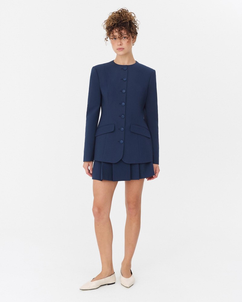 Синій жакет приталеного крою FASHIONISTA Синій жакет приталеного крою FASHIONISTA