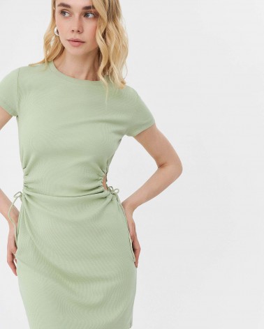 Сукня з драпірованими вирізами від FASHIONISTA фісташковий
