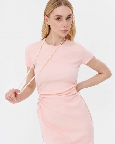 Сукня з драпірованими вирізами від FASHIONISTA світло-рожевий
