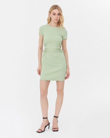 Сукня з драпірованими вирізами від FASHIONISTA фісташковий