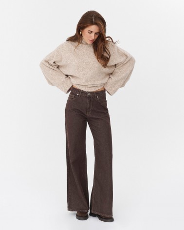 Коричневі джинси прямого крою FASHIONISTA