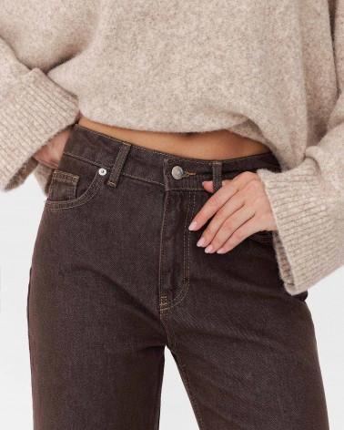 Коричневі джинси прямого крою FASHIONISTA