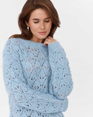 Блакитний шерстяний джемпер FASHIONISTA