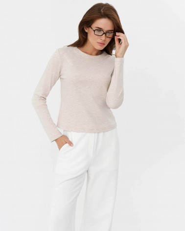 Лонгслів однотонний від FASHIONISTA  бежевий