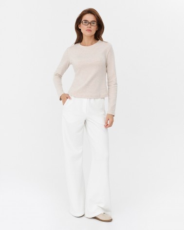 Лонгслів однотонний від FASHIONISTA  бежевий