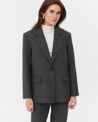 Сірий піджак прямого крою FASHIONISTA