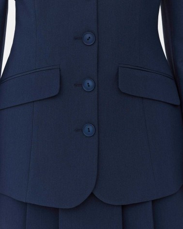 Синій жакет приталеного крою FASHIONISTA