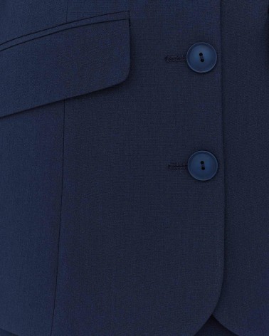 Синій жакет приталеного крою FASHIONISTA