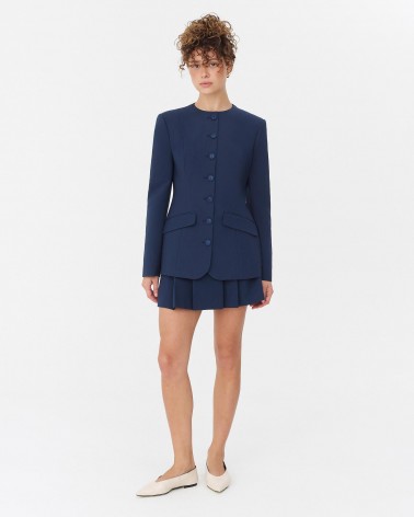 Синій жакет приталеного крою FASHIONISTA