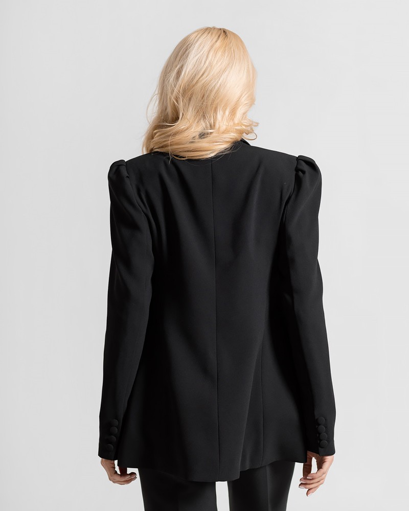 Піджак класичний з об'ємними рукавами від FASHIONISTA чорний