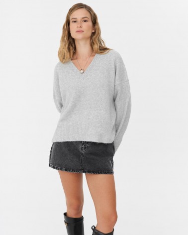 Світло-сірий пуловер з манжетами FASHIONISTA