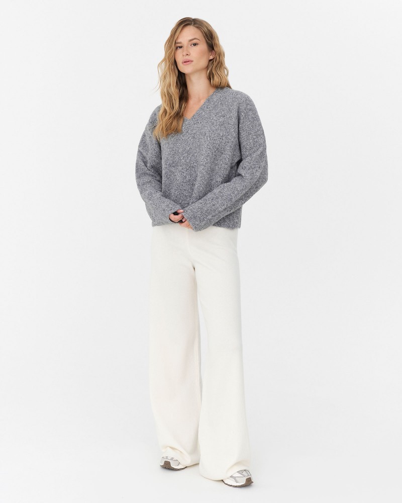 Сірий пуловер з манжетами FASHIONISTA