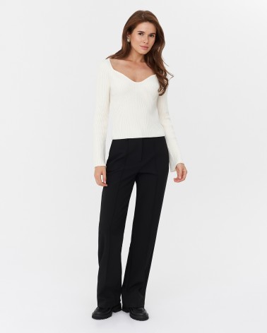 Джемпер з рукавами-кльош від FASHIONISTA молочний