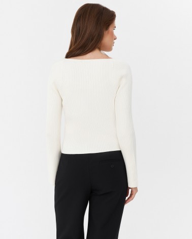 Джемпер з рукавами-кльош від FASHIONISTA молочний