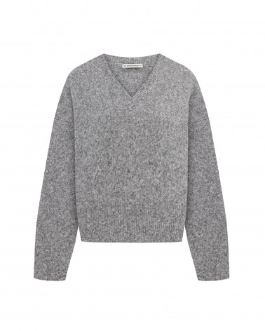 Сірий пуловер з манжетами FASHIONISTA