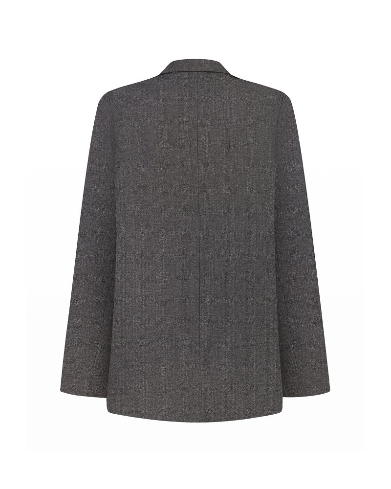 Сірий піджак прямого крою FASHIONISTA