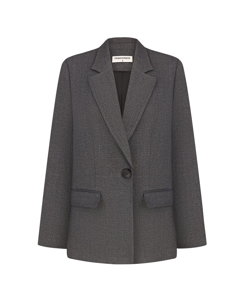 Сірий піджак прямого крою FASHIONISTA