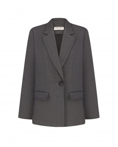 Сірий піджак прямого крою FASHIONISTA