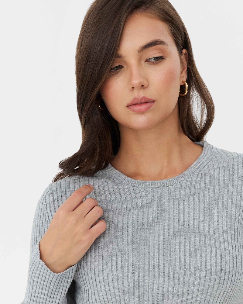 Джемпер Texture Basic від FASHIONISTA  сірий