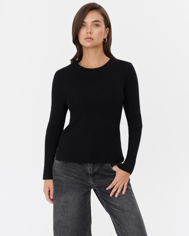 Джемпер Texture Basic від FASHIONISTA чорний