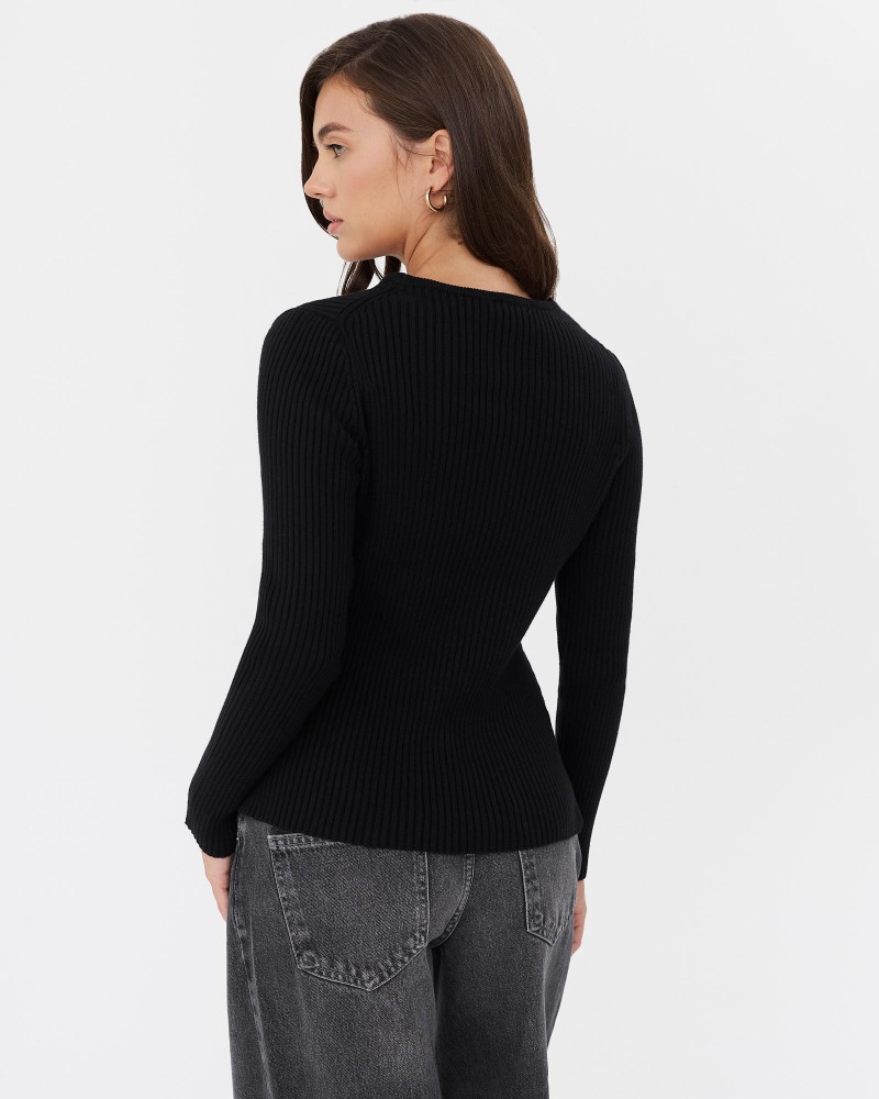 Джемпер Texture Basic від FASHIONISTA чорний Джемпер Texture Basic від FASHIONISTA чорний