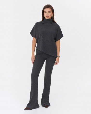 Темно-сірий гольф з короткими рукавами FASHIONISTA