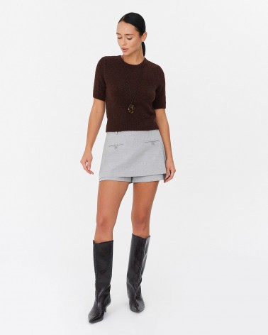 Сіра спідниця-шорти з імітацією кишень FASHIONISTA