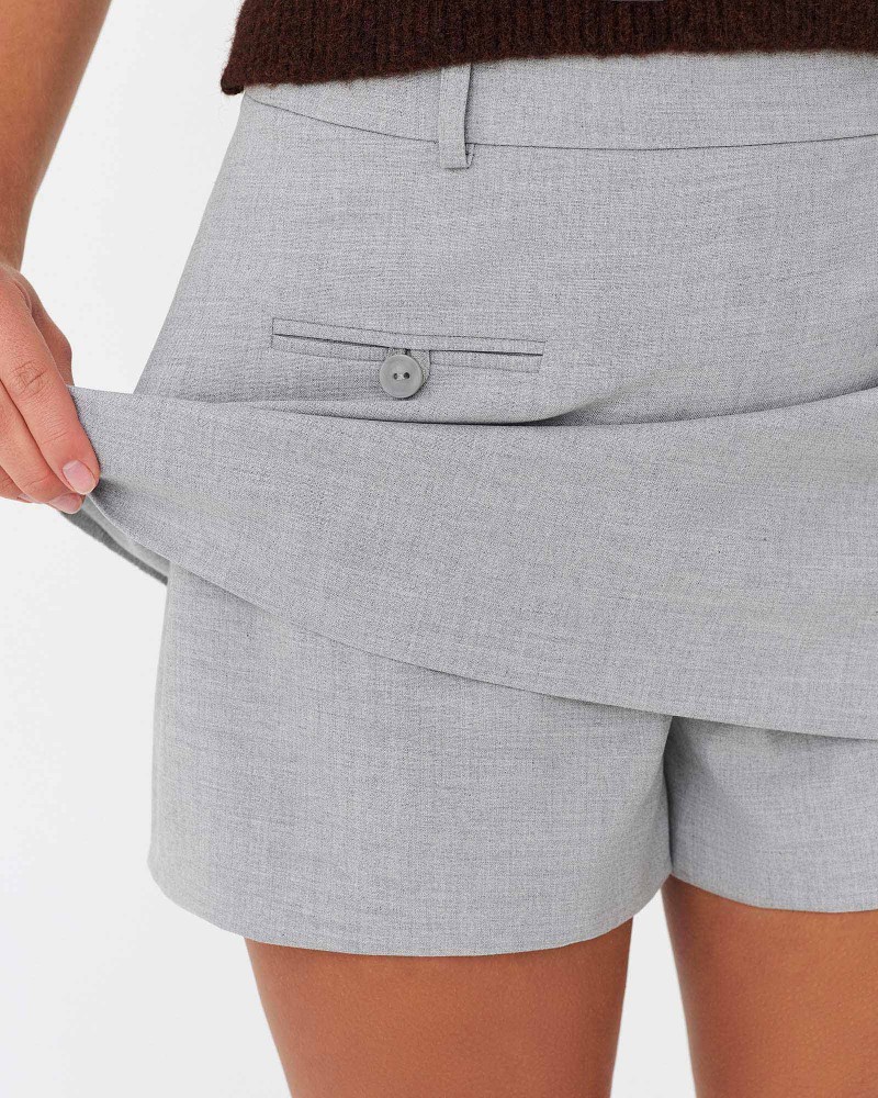 Сіра спідниця-шорти з імітацією кишень FASHIONISTA