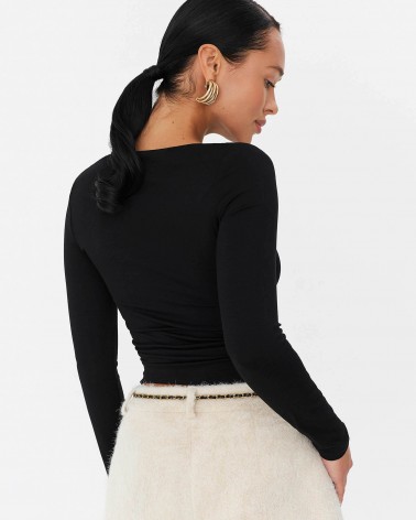 Чорний базовий лонгслів FASHIONISTA