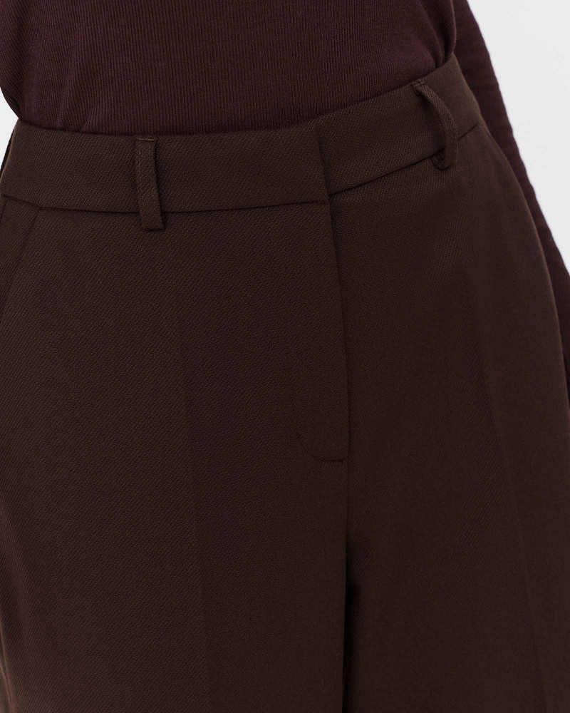 Коричневі штани-палацо із запрасованими стрілками FASHIONISTA Коричневі штани-палацо із запрасованими стрілками FASHIONISTA