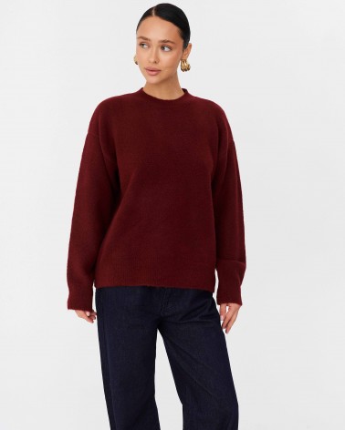 Бордовий джемпер з манжетами FASHIONISTA