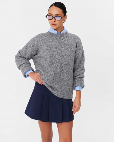 Сірий джемпер з манжетами FASHIONISTA