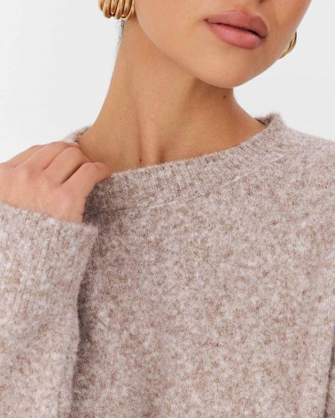 Бежевий джемпер з манжетами FASHIONISTA