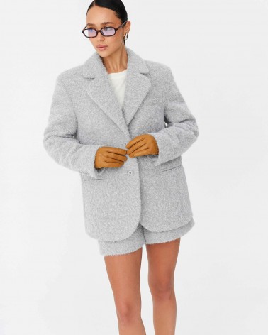 Сірий жакет текстурований FASHIONISTA