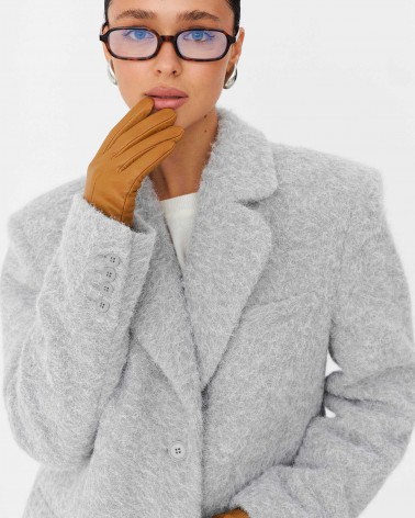 Сірий жакет текстурований FASHIONISTA