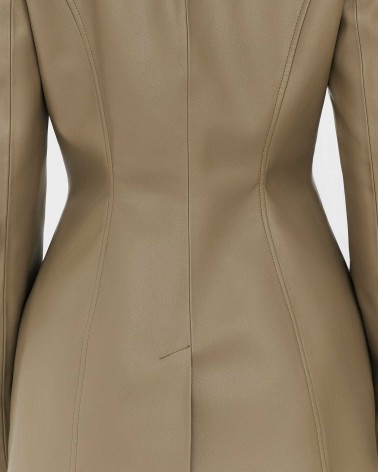 Хакі жакет зі штучної шкіри FASHIONISTA