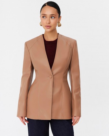 Пісочний жакет зі штучної шкіри FASHIONISTA