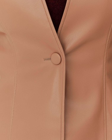 Пісочний жакет зі штучної шкіри FASHIONISTA