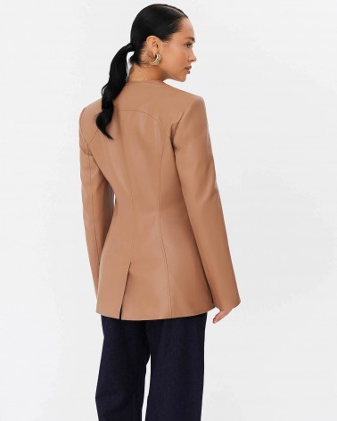 Пісочний жакет зі штучної шкіри FASHIONISTA